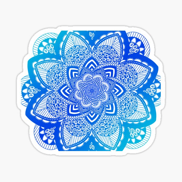 Mandala blue Sticker