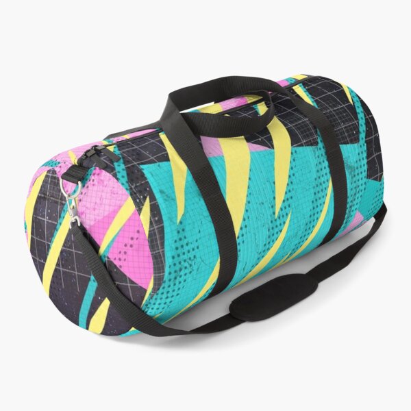Trendy Laser Travel Duffle Bag, Rainbow Strap Sports Gym Bag