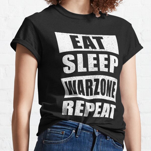 Eat Sleep Warzone Répétition T-shirt classique