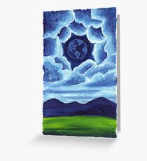 Night Earth in the Sky Greeting Card