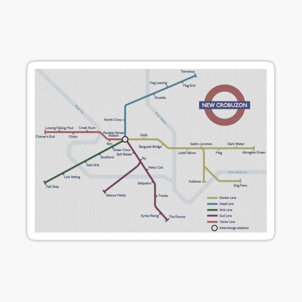 Item preview, New Crobuzon Train Map - Perdido Street Station (Old Style) designed and sold by HelpfulCurtain.