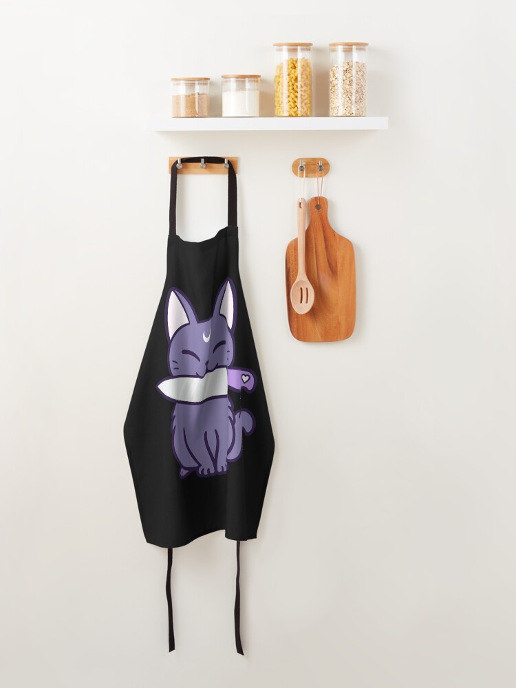 Alternate view of Knife Kitten // Black | Nikury Apron