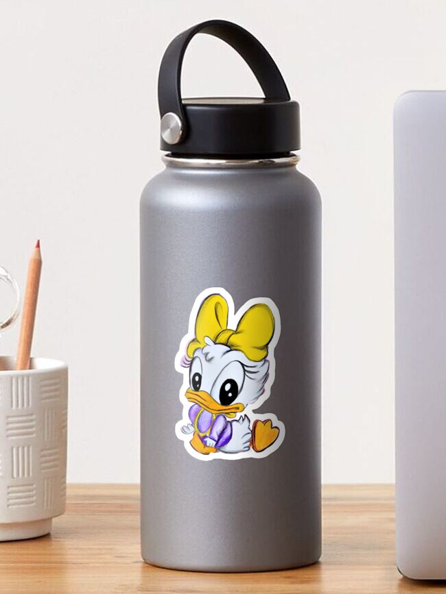 Slim Water Bottle Pink Daisy