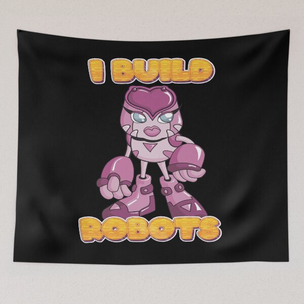 Item preview, I Build Robots Cartoon Robotics Artificial Intelligence Robotic I Love Building Robots Cartoon designed and sold by ProjectX23.