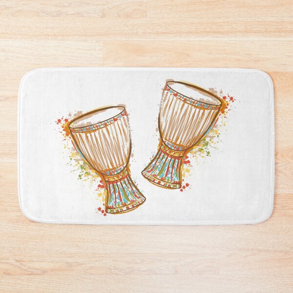Item preview, Drums tam tam with splashes in watercolor style.  designed and sold by kateja.