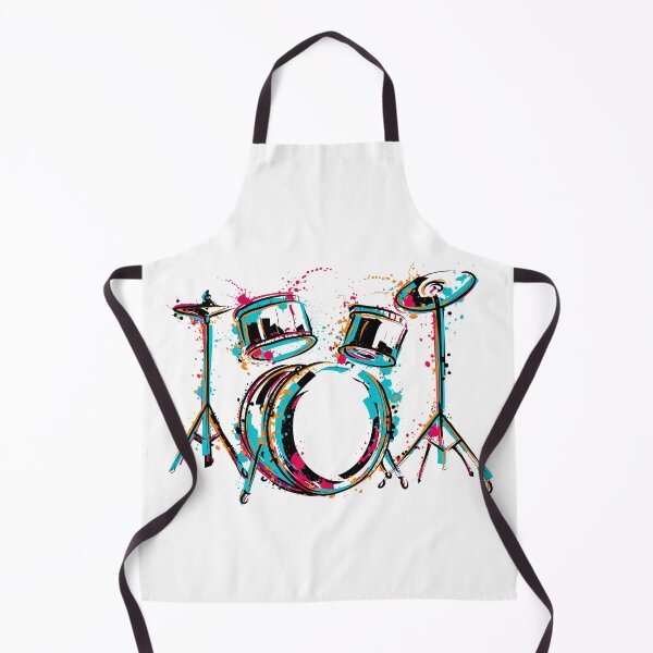 Item preview, Drum kit with splashes in watercolor style. designed and sold by kateja.