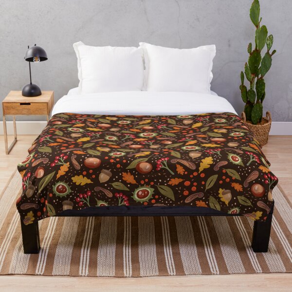 Autumn Leaves Throw Blanket