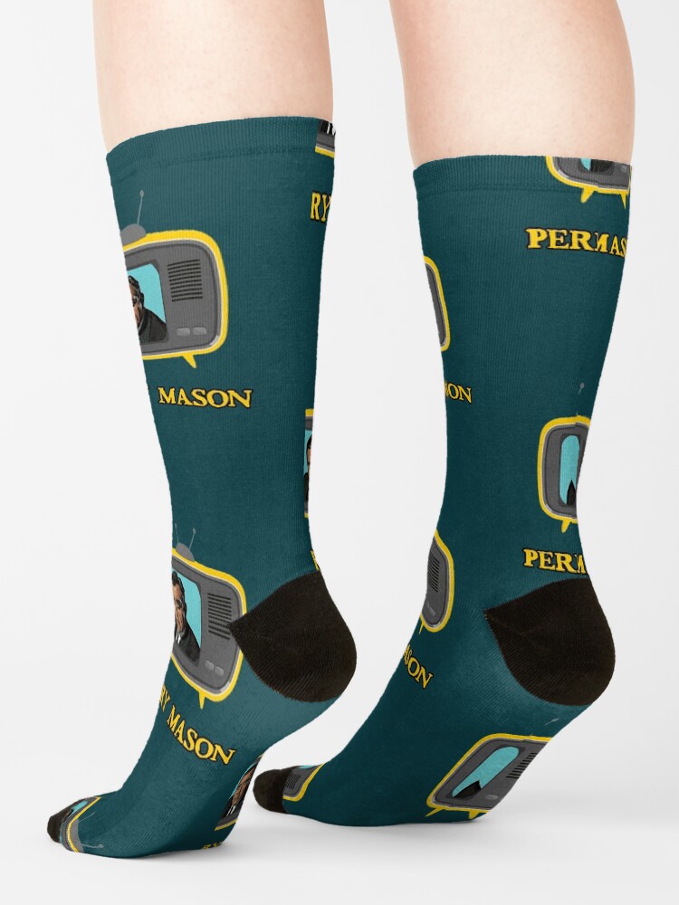 Alternate view of perry mason tv lawyer vintage Socks