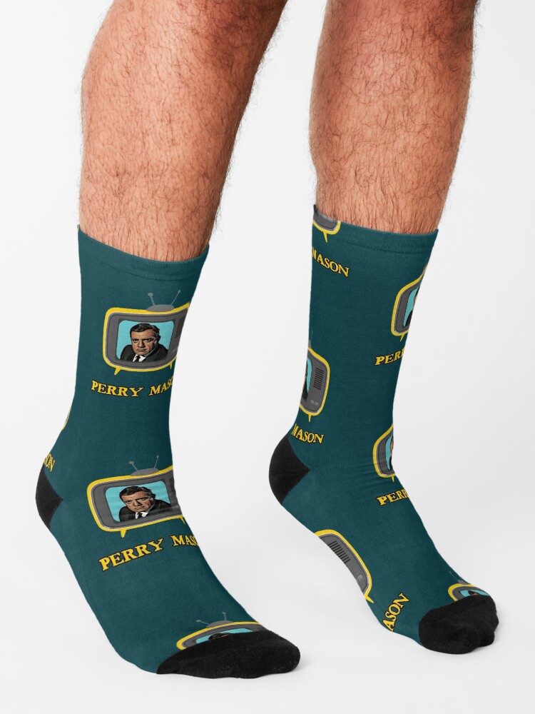 Alternate view of perry mason tv lawyer vintage Socks