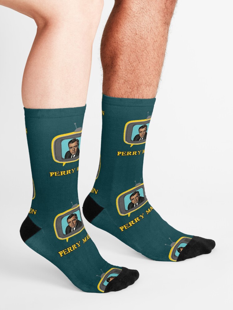 Alternate view of perry mason tv lawyer vintage Socks