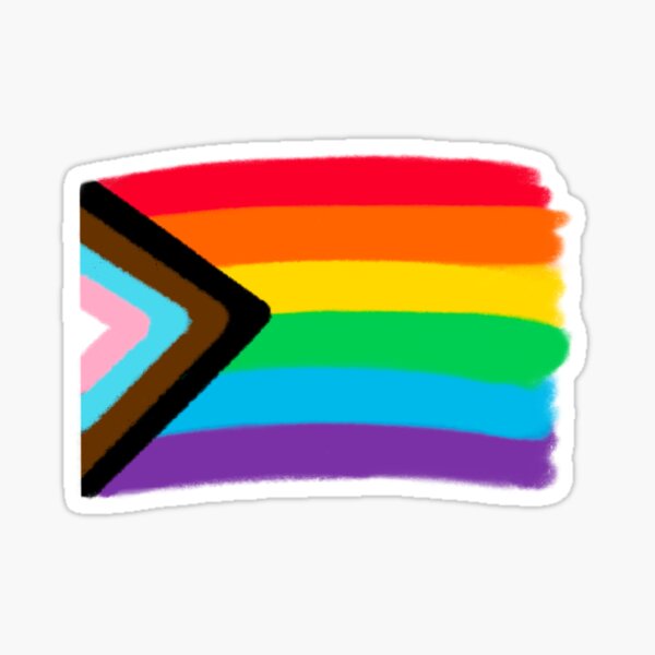 New Lgbt Gay Pride Flag Sticker For Sale By Skipdraws Redbubble