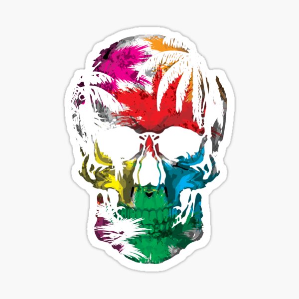 The Watercolor Skull Sticker