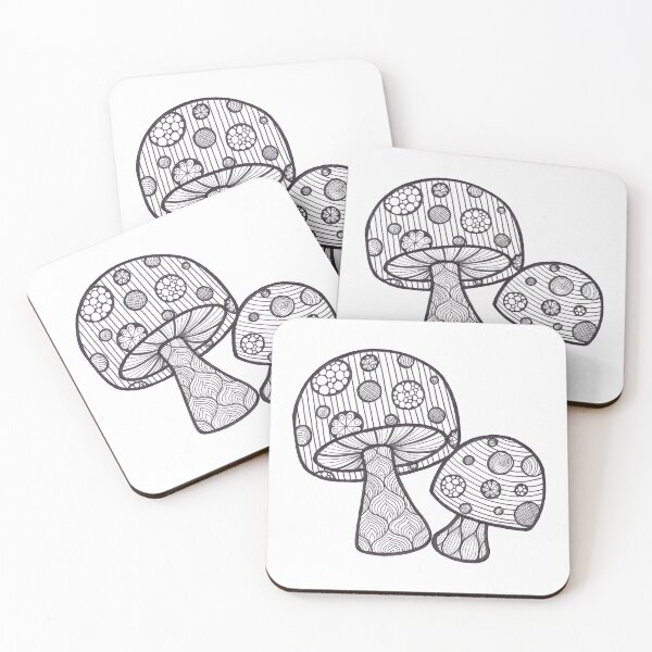 Item preview, Magic Mushroom Doodle designed and sold by Bake-my-Design.