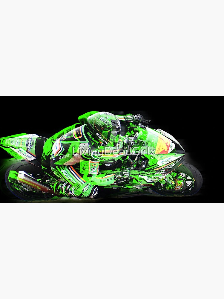 "Bike Racer Neon Green Joe Talbot 19 Racing " Sticker for Sale by
