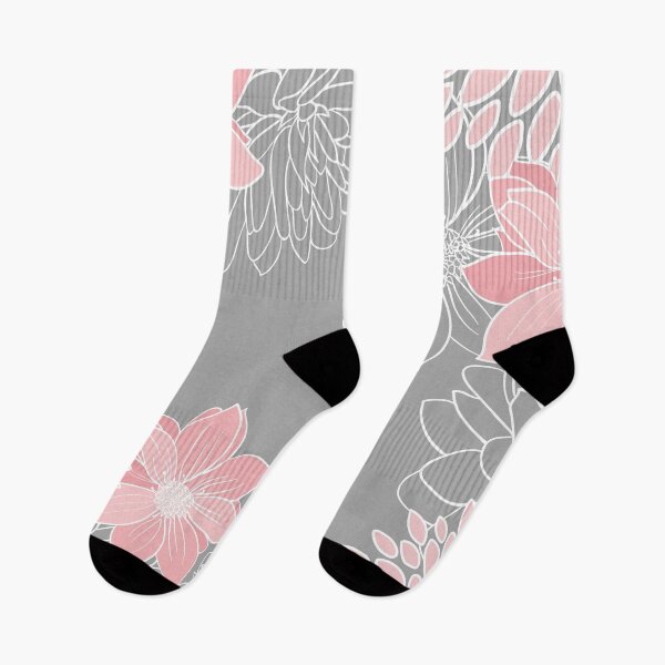 Item preview, Floral Prints and Line Art, Pink and Gray designed and sold by meggydesigns.