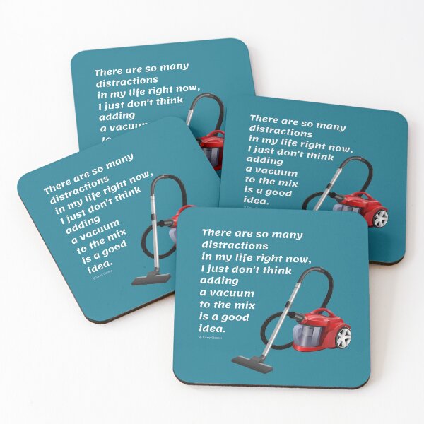 Item preview, So Many Distractions - Vacuum Humor Cleaning Lady Gifts designed and sold by SavvyCleaner.