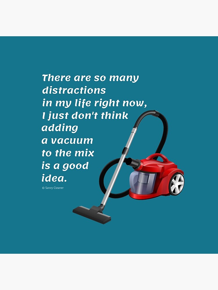 Thumbnail 4 of 4, Pillow, So Many Distractions - Vacuum Humor Cleaning Lady Gifts designed and sold by SavvyCleaner.