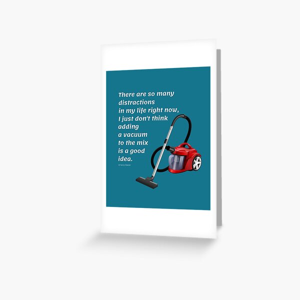 Item preview, So Many Distractions - Vacuum Humor Cleaning Lady Gifts designed and sold by SavvyCleaner.