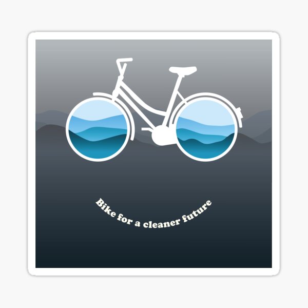 Bike for a cleaner future Sticker