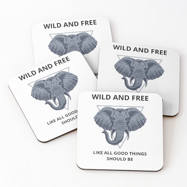 Item preview, Elephants - Wild and Free designed and sold by TeeZoneZtore.