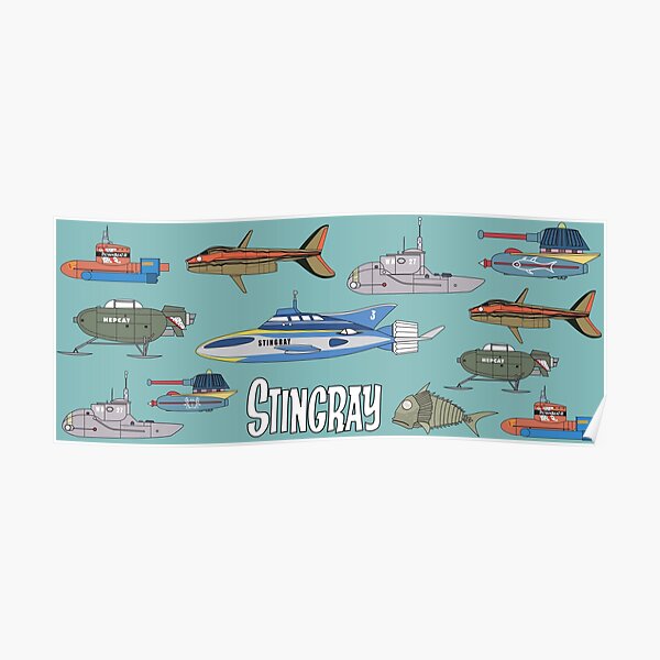 Stingray and other submarines Poster