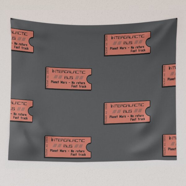 Item preview, Ticket to Planet Mars, red designed and sold by Funful.