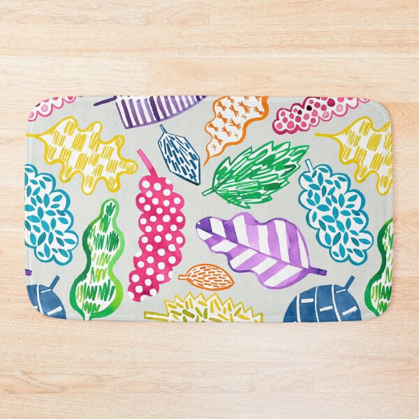 Item preview, Leaves with graphic textures - Botanical print with geometry - Multicolor gray designed and sold by ninoladesign.
