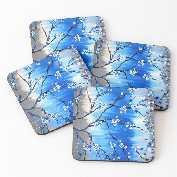 Item preview, Blue phone case with flowers designed and sold by cathyartist.