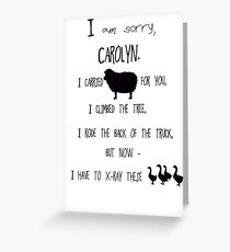 but now - I have to x-ray these geese! Greeting Card
