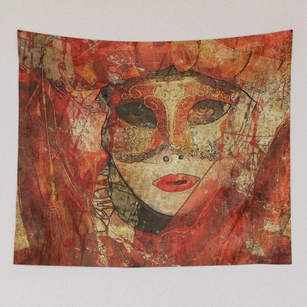 Item preview, Mask of the woman in red designed and sold by CatCoconut-Art.