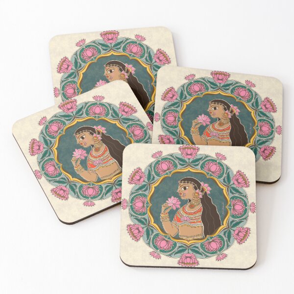 Item preview, The Queen of lotus Madhubani painting designed and sold by Prita-D.