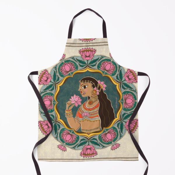 Item preview, The Queen of lotus Madhubani painting designed and sold by Prita-D.