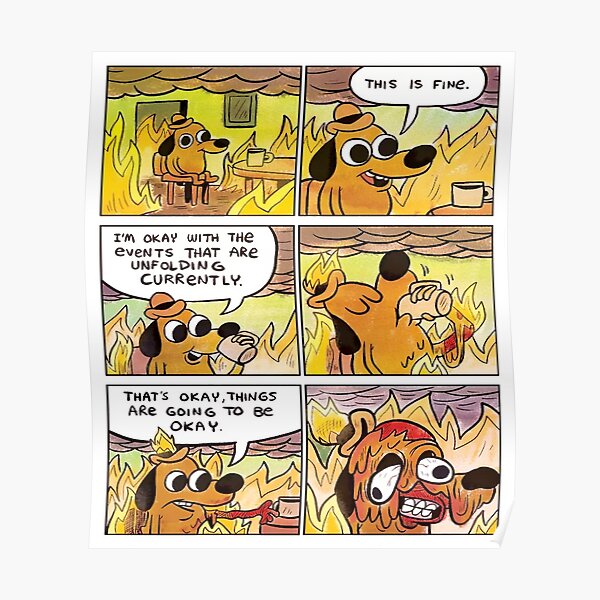 this is fine dog pop