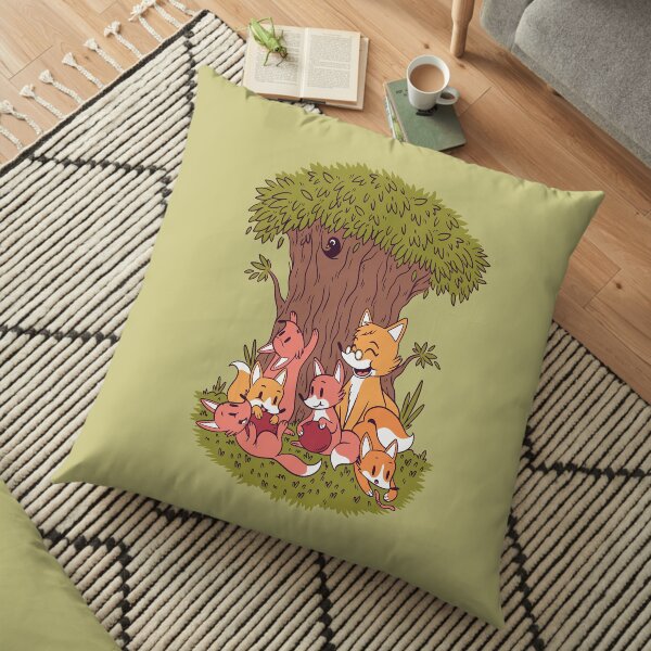 FAMILY FOXES Floor Pillow
