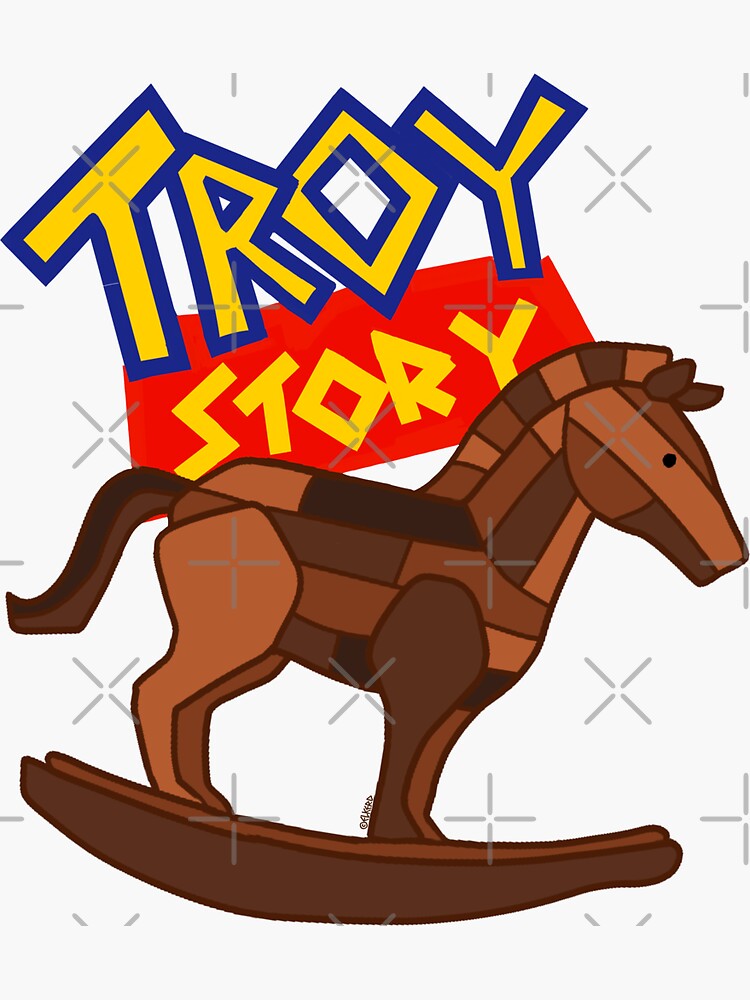 Thumbnail 3 of 3, Sticker, Troy Story designed and sold by elkeclose.