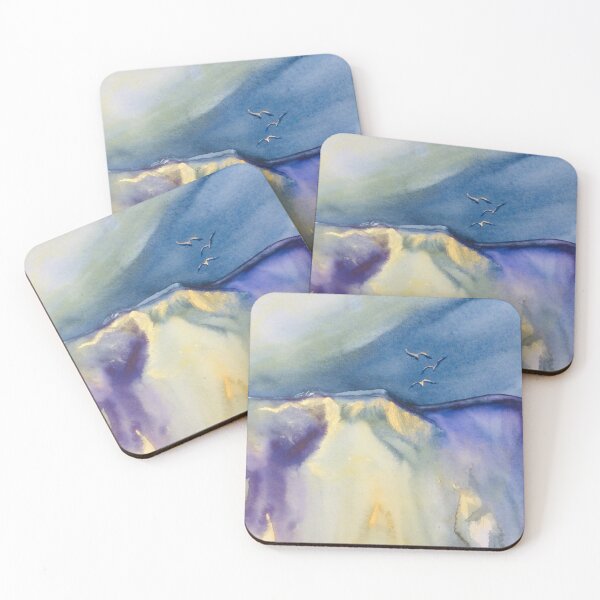 Item preview, Golden Cliff tops. Impressions  in Watercolours. designed and sold by Angela Haig-Harrison.