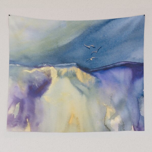 Item preview, Golden Cliff tops. Impressions  in Watercolours. designed and sold by Angela Haig-Harrison.
