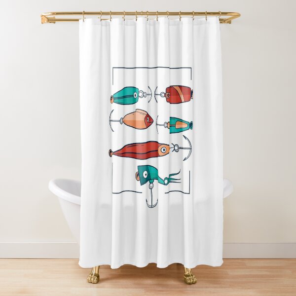 Bait Shower Curtains for Sale