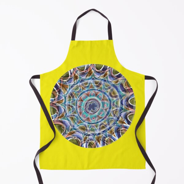 Item preview, Free Hand Mandala on Yellow Board designed and sold by Istvan Ocztos.