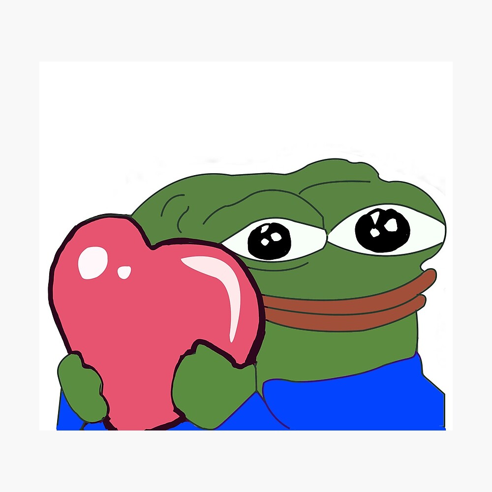Peepo Heart Pepe Love" Poster by Thundersome | Redbubble