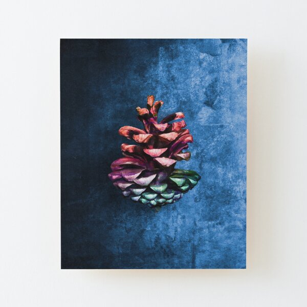 Conifer cone painting Wood Mounted Print