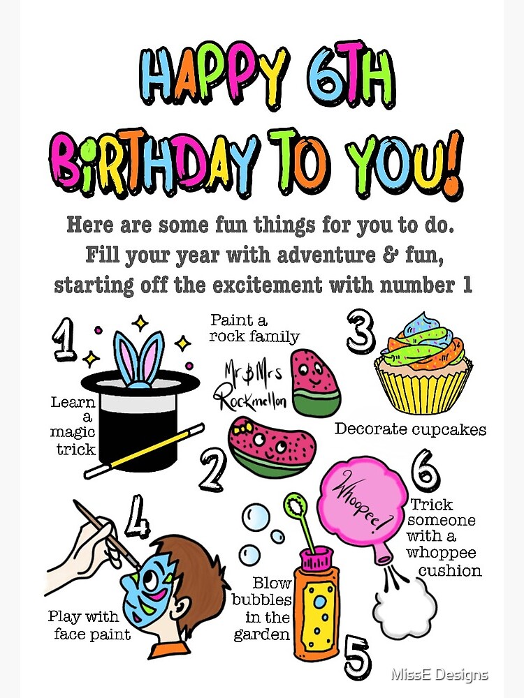 Carte De Vœux Carte D Anniversaire De 6 Ans Par El46 Redbubble Carte De Vœux Carte D Anniversaire De 6 Ans Par El46 Redbubble