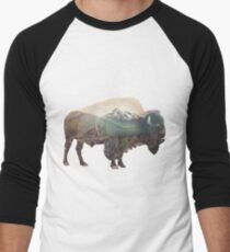 Bison and Independence Mine Men's Baseball ¾ T-Shirt