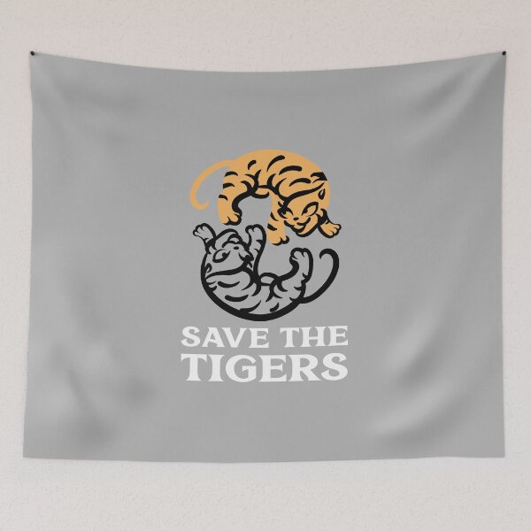 Item preview, Traditional Painting Protect the Tigers designed and sold by quoteology.