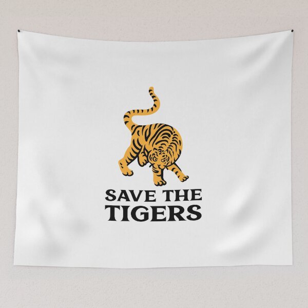 Item preview, Save the Tigers Asian Painting designed and sold by quoteology.