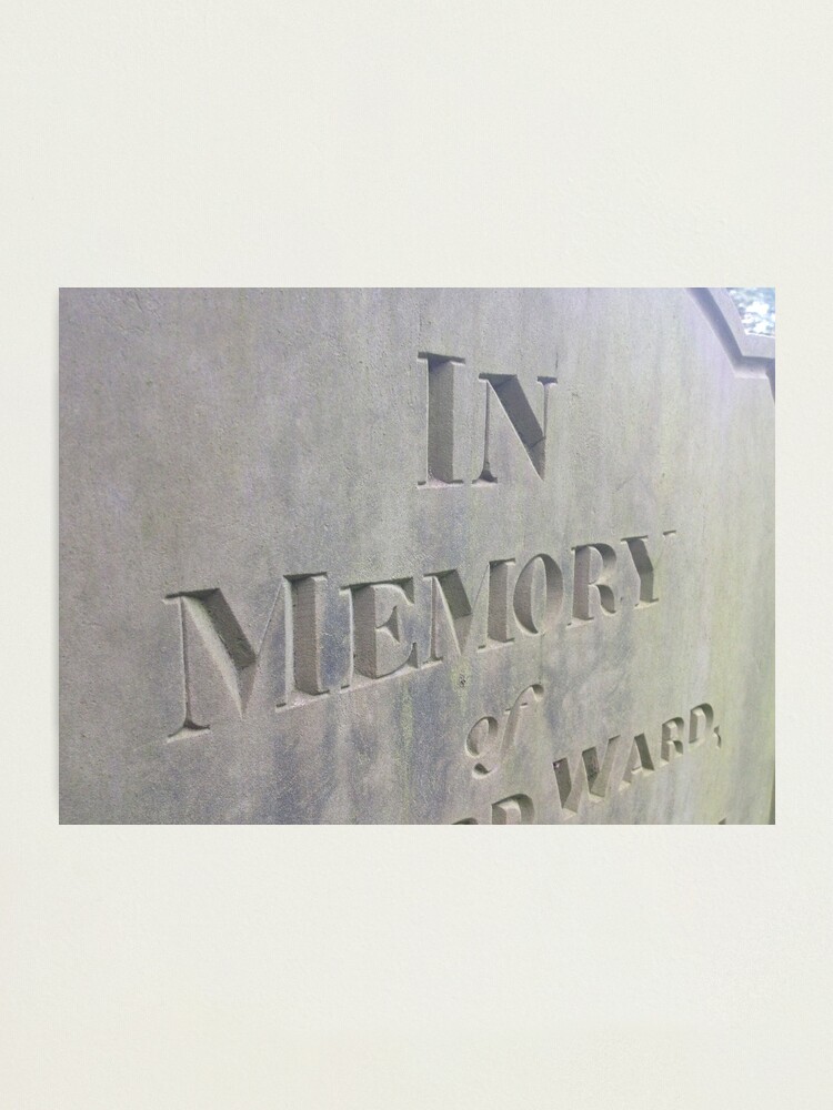 Alternate view of In Memory Photographic Print