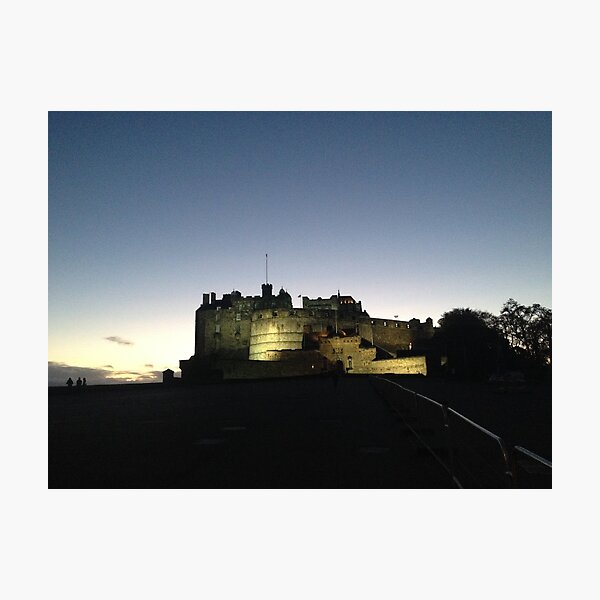 Edinburgh Castle, illuminated Photographic Print