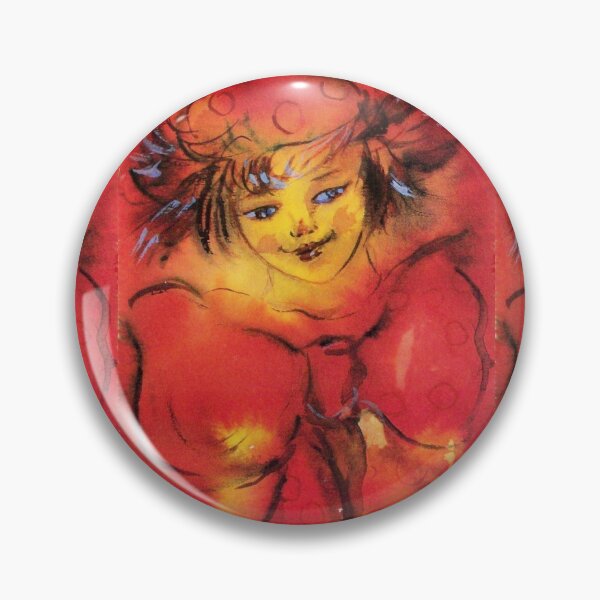Item preview, RED CLOWN WITH RIBBON Watercolor Collection designed and sold by BulganLumini.