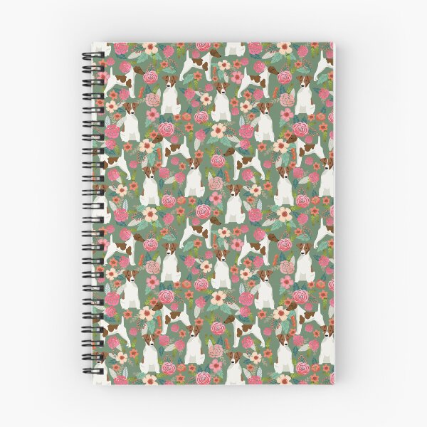 Item preview, smooth fox terrier floral pattern - vintage florals, doggo, cute dog, smooth fox terrier  designed and sold by PetFriendly.