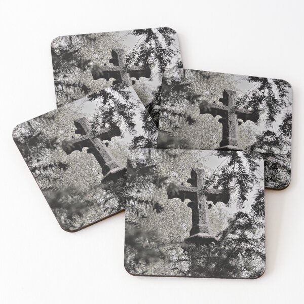 Item preview, Cross Gravestone Through Trees designed and sold by MelancholySage.